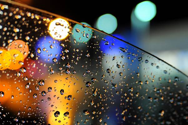 灯,景,玻璃,水,机,雨,滴