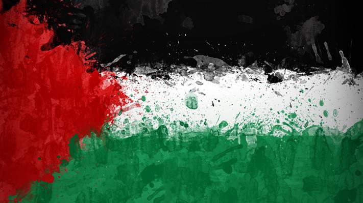 国旗,国旗,油漆,巴勒斯坦,巴勒斯坦