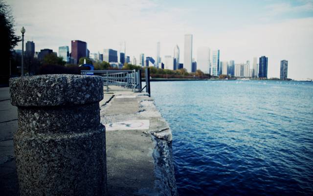 芝加哥,摩天大楼,水,伊利诺伊州,天空,芝加哥,城市