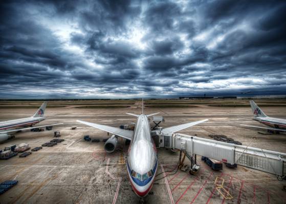 壁纸云,飞机,暴风雨的天空,天空,航空,机场