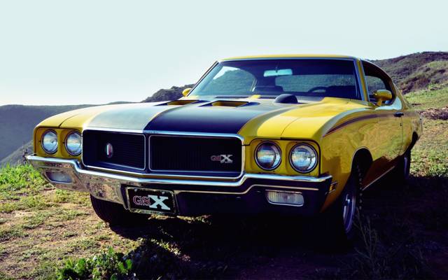 别克,肌肉车,1970年,肌肉车,别克,前线,天空,GSX