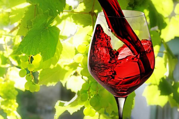 壁纸葡萄,玻璃,倒,酒,红色,叶子
