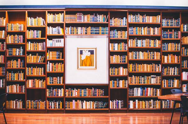 图书馆,书架,书籍,很多,图片