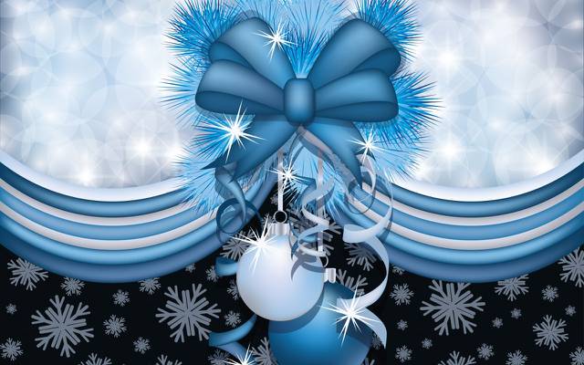 壁纸球,磁带,弓,雪花,圣诞装饰品