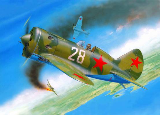 WW2。,艺术,飞机,苏维埃,低,伸缩,Polikarpov,高速,30-CG,单翼,OKB,-16,一,...