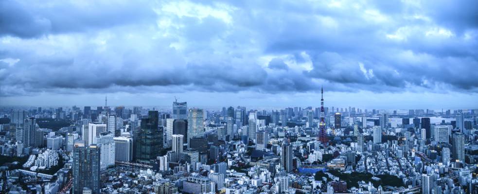 城市建筑全景摄影,东京高清壁纸