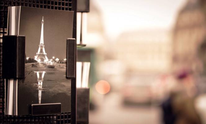 图像,卡,法国,巴黎,法国,埃菲尔铁塔,拉埃菲尔铁塔,城市,模糊,巴黎,街道