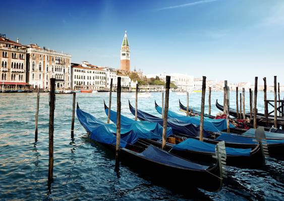 吊船,威尼斯,意大利,玛丽娜,海,通道,水,威尼斯,意大利