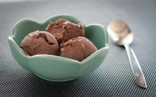 球,冰淇淋,甜,盘子,甜,巧克力,1920x1200,勺子