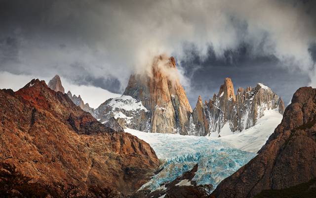 冰川,安第斯山脉,巴塔哥尼亚,南美