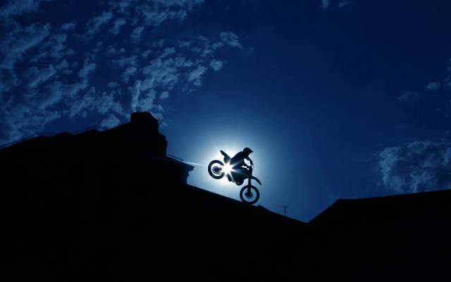 壁纸的技巧,摩托车,夜间,赛车手,骑自行车的人,赛车手,城市,极端,云,壮观,自行车,熟练,回旋,...