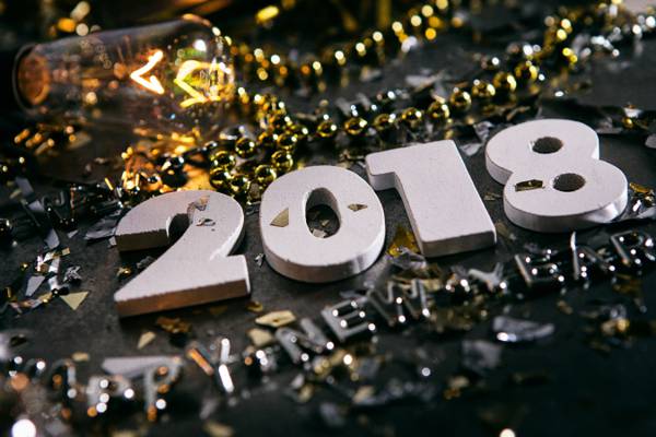 装饰,新年,2018年,新年快乐