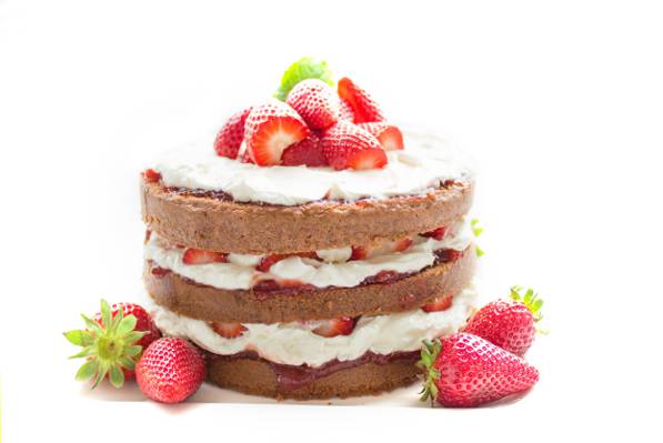草莓蛋糕食物摄影高清壁纸