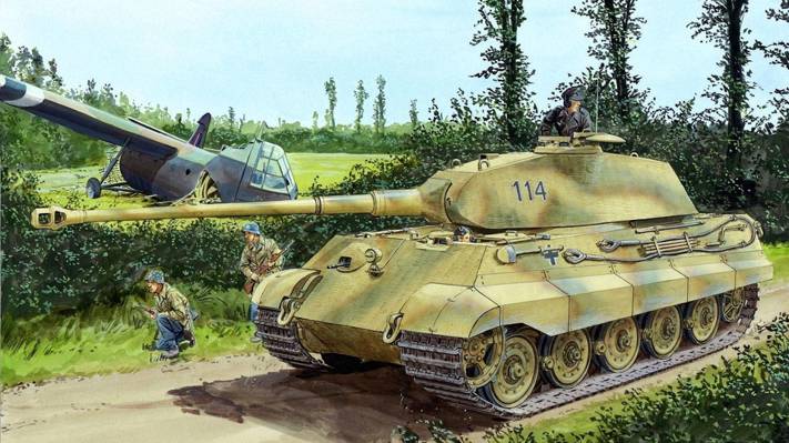 士兵,虎王,德国人,人物,Panzerkampfwagen VI Ausf。 