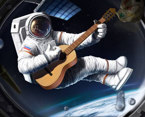 宇航员,西服,船舶,艺术,头盔,窗口,吉他,空间
