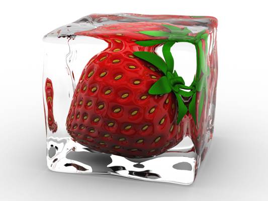冰,草莓,多维数据集