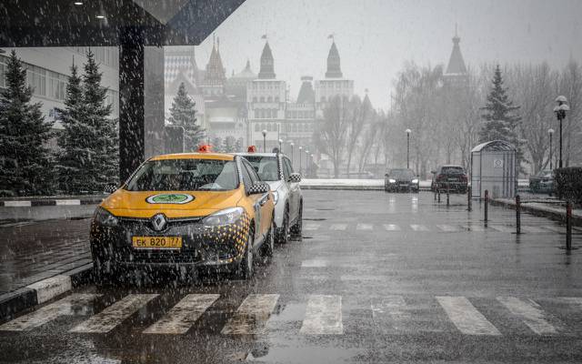 壁纸街,雪,莫斯科,城市,莫斯科,出租车