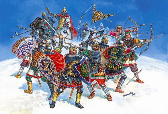 争吵,蒙古,艺术,俄罗斯,战争,十三至十四世纪,时代,战斗,宁静,鞑靼人,征服者,德国人,骑士,俄罗斯...