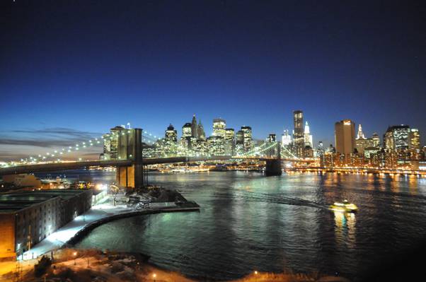 建筑和桥梁的空中摄影,布鲁克林大桥高清壁纸