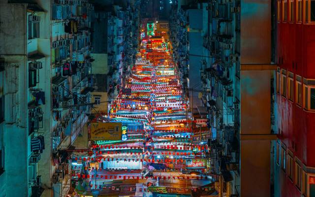 街,油麻地,家,香港,夜市