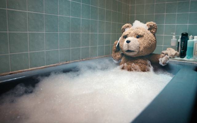 沐浴,熊,洗澡,第三轮,特德