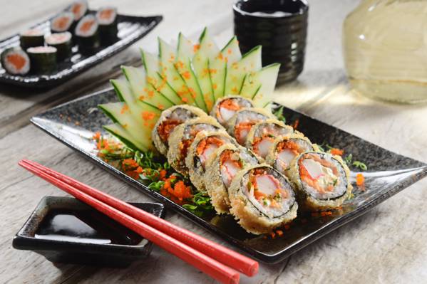 蔬菜,蔬菜,日本料理,日本料理,绿叶,设计,卷,绿色,卷,装饰,寿司,寿司