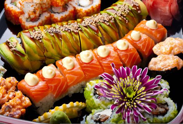 卷,海鲜,鱼,日本料理,寿司,寿司