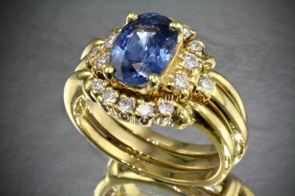 钻石,戒指,石头,黄金,珍贵,蓝色