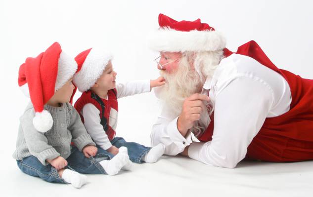 孩子们,快乐,快乐,采访,假期,新的一年,克劳斯,圣诞老人,圣诞节