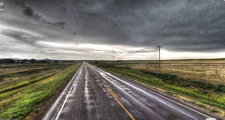 灰色多云的天空,白天,泛美,高速公路87,蒙大拿州高清壁纸草绿色领域之间的灰色沥青路面