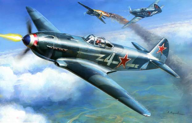 战斗,飞机,苏联,一,战士,前线,光,牦牛3,1943年,世界,单发动机,...