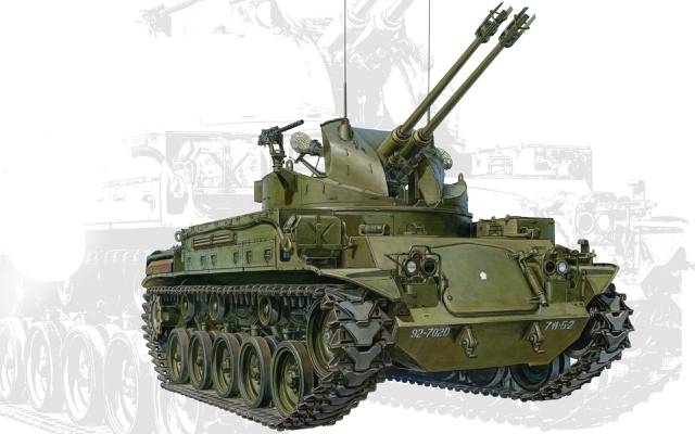 M42,人,艺术,M41,美国。,坦克,除尘器,数据库,自走式,塔,沃克斗牛犬,1951年,创建,1953年...