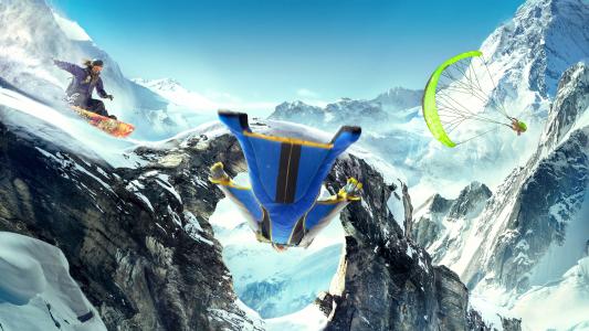 陡峭,滑雪板,Wingsuit飞行,滑翔伞,5K