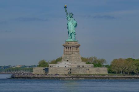 雕像, 自由女神像, 纽约, 纽约, 上海湾, 湾, 海洋