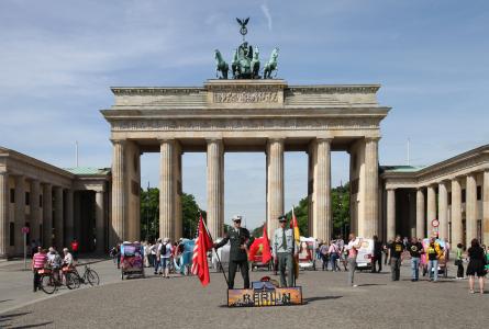 柏林, 结构, 著名的地方, 建筑, 勃兰登堡门, 欧洲, 人