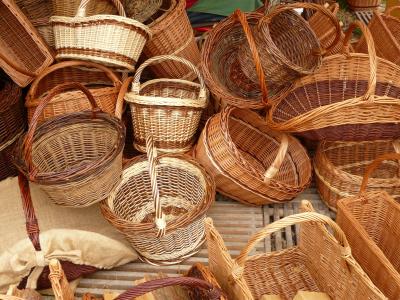 柳条, 篮子, 编织, 柳树, 编织材料, 工艺, 市场