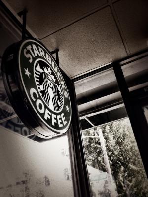 星巴克, 心情, 咖啡, 徽标, 入口, 咖啡厅