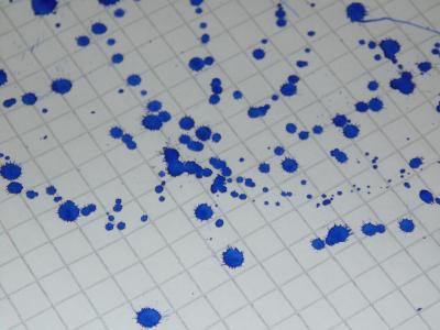 墨水污渍, 蓝色, 数学笔记本, 科学, 背景, 摘要
