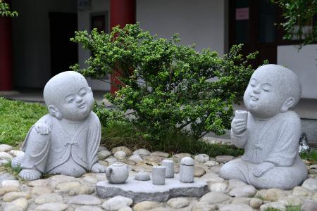石头, 新手, 佛教, 茶, 修道院, 雕刻, 可爱