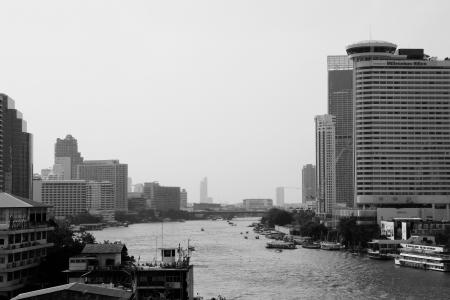曼谷, 泰国, 摩天大楼, 河, 亚洲, 建设, 城市