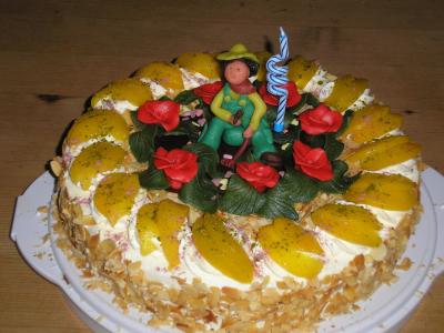 生日蛋糕, 小杏仁饼, 烘烤, 奶油, 庆祝活动, 节日, 饰品