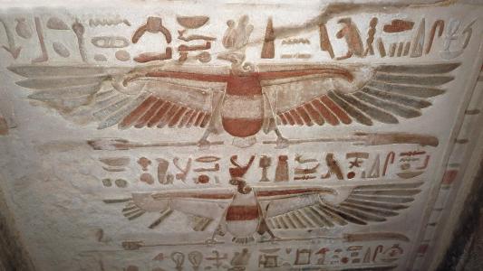 象形文字, 古代, 埃及, ombo, 油漆, 寺, 埃及