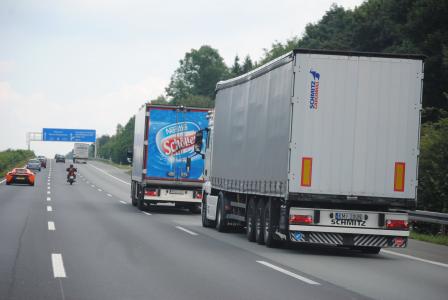 远程通讯, 卡车, 货物运输, 物流, 公路, 德国, 沥青