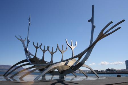 雷克雅未克, 冰岛, 雕塑, 资本, solfar, 太阳船, 具有里程碑意义