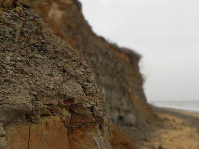 悬崖, 侵蚀, 海, 沃尔顿, 海岸, 岩石, 沙子