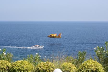 伊维萨岛, 水上飞机, 加油, 海, 航海的船只, 水, 夏季