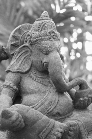 ganesh, 黑白照片, 咒语, 德瓦, 神, 日前, 印度教