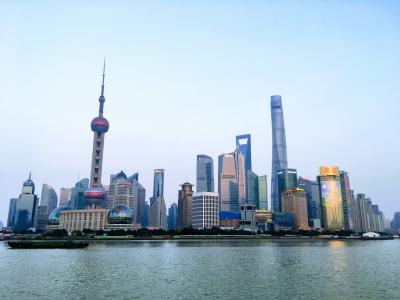 上海, 浦东, 外滩, 东方明珠, 景观, 摩天大楼, 城市天际线