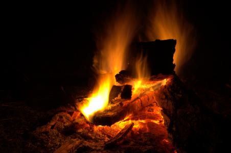 消防, 篝火, 木材, 坑, 烧伤, 热, 燃烧