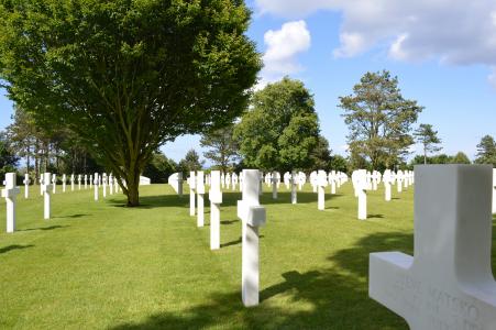 美国公墓, 诺曼底, 法国, 第二次世界大战, 士兵, 公墓, 十字架